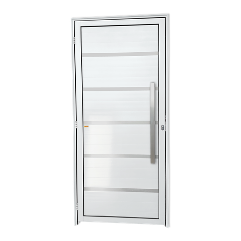 Porta Alumínio Lambril Premium c/Puxador D.Branco 100 Brimak