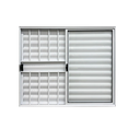 Ver imagem 3 de Veneziana 3 Folhas Aluminio Branco com Grade 1,20x1,20 Linha 18 Modular