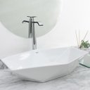 Ver imagem 2 de Cuba De Louça Cerâmica Sobrepor Apoio Banheiro Pia 57x37 Cm