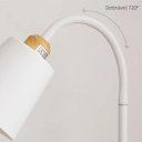 Ver imagem 5 de Luminaria de Chao Abajur Articulado Estencivel Escritorio Sala Quarto Leitura Estudo Sofisticada Ele