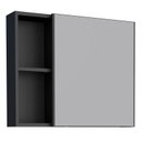 Ver imagem 1 de Espelho Para Banheiro Aço Ameixa 60 Cozimax Preto