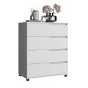 Ver imagem 2 de Cômoda Quarto 80cm X 104cm com 4 Gavetas Usinadas 100% Mdf Cor:branco