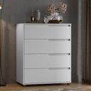 Ver imagem 1 de Cômoda Quarto 80cm X 104cm com 4 Gavetas Usinadas 100% Mdf Cor:branco