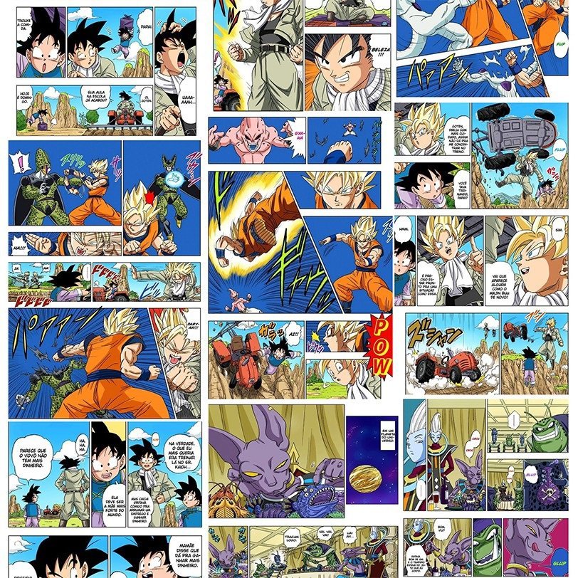 Papel de Parede Adesivo Autocolante Anime Mangá Dragon Ball Super 1mx50cm
