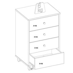 Mesa de Cabeceira Presence- Branco - 3
