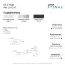 Ver imagem 7 de Kit de Acessórios para Banheiro Escovado 2 Peças Grego Metal 2010at