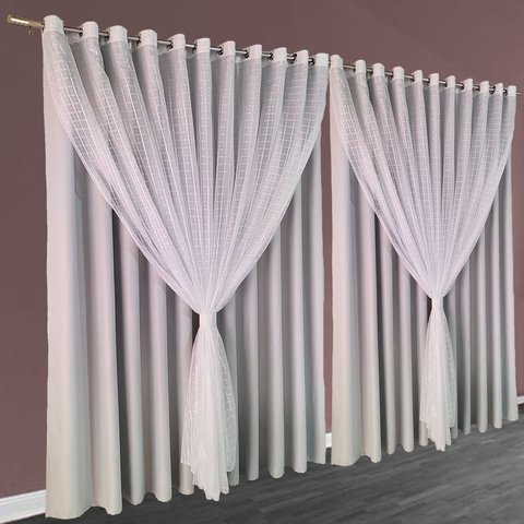 cortina quarto Janela 2,70 x 1,50 apartamento Miami branco