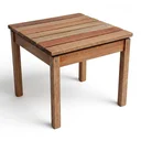 Ver imagem 2 de Mesa de Centro em Madeira Maciça para Jardim Rústica Marrom Natural Alba 50cm