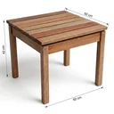 Ver imagem 3 de Mesa de Centro em Madeira Maciça para Jardim Rústica Marrom Natural Alba 50cm