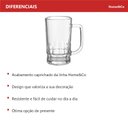 Ver mais imagens de Caneca de Vidro 360ml Transparente 13x7x7cm Café Chá Leite Chocolate Cappuccino
