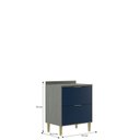 Ver imagem 3 de Balcão de Cozinha 70cm com 2 Gavetas Domus Espresso Móveis Cinza/Silver/Royal