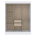 Ver imagem 4 de Guarda-Roupa 3 Portas Correr 2 Gavetas Flórida Multimóveis VCR4142 Branco