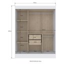 Ver imagem 3 de Guarda-Roupa 3 Portas Correr 2 Gavetas Flórida Multimóveis VCR4142 Branco