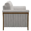 Ver imagem 5 de Poltrona Decorativa Sala de Estar 102cm Pés Madeira Roya M22 Veludo Cinza - Mpozenato