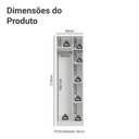 Ver imagem 2 de Guarda-Roupa Modulado 1 Porta 5 Nichos Branco Neo Madesa