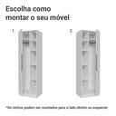 Ver imagem 4 de Guarda-Roupa Modulado 1 Porta 5 Nichos Branco Neo Madesa