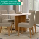 Ver imagem 2 de Mesa de Jantar Tampo sem Vidro 6 Lugares 160x90 cm Helo Carvalho Off White Poliman
