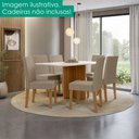 Ver imagem 5 de Mesa de Jantar Tampo sem Vidro 6 Lugares 160x90 cm Helo Carvalho Off White Poliman