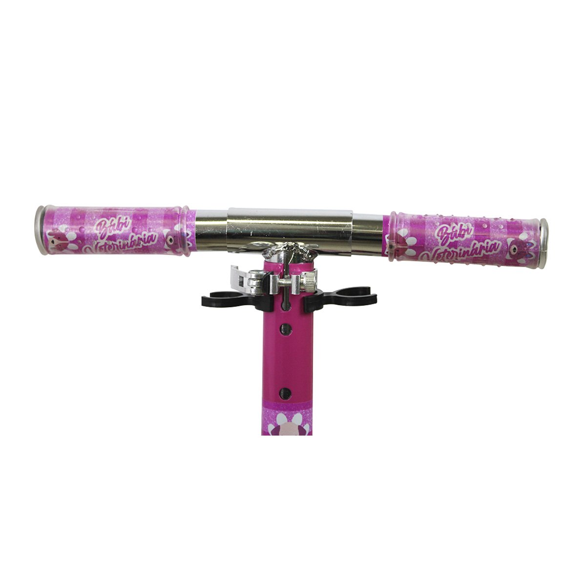 Patinete Infantil Yupitoys + Kit Proteção Capacete Joelheira - Rosa - 6