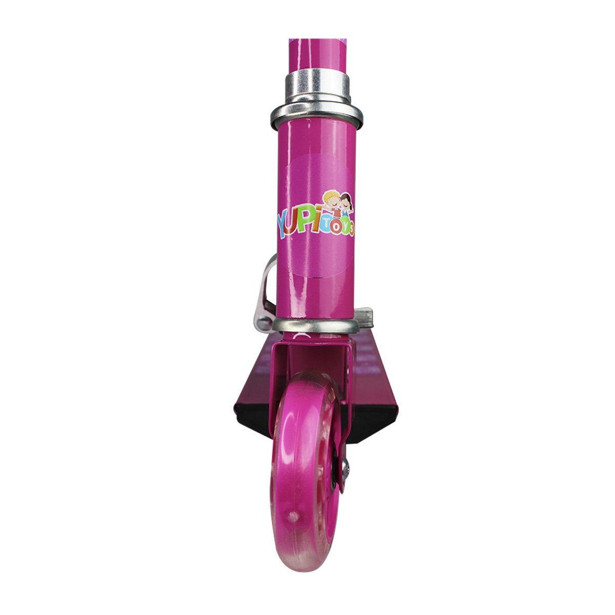 Patinete Infantil Yupitoys + Kit Proteção Capacete Joelheira - Rosa - 3