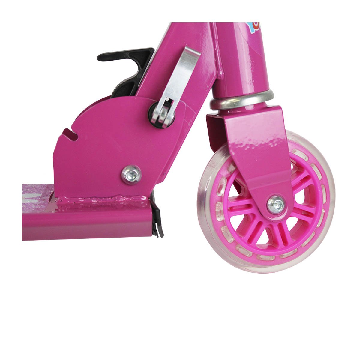 Patinete Infantil Yupitoys + Kit Proteção Capacete Joelheira - Rosa - 5