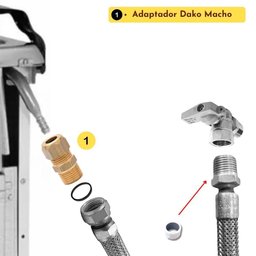 Adaptador Fogao Macho Mangueira Flexivel Gas Encanado Daco - 3
