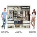 Ver imagem 4 de Guarda-Roupa Casal Madesa Reno 3 Portas de Correr com Espelhos Branco Cor:Branco