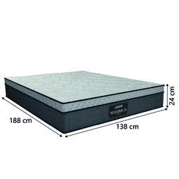Colchão Casal Molas Ensacadas Pillow Top Maximus 138x188x28cm Gazin Cinza/branco - 2