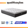 Colchão Casal Molas Ensacadas Pillow Top Maximus 138x188x24cm Gazin Cinza/branco - 3