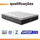 Ver imagem 3 de Colchão Casal Molas Ensacadas Pillow Top Maximus 138x188x24cm Gazin Cinza/branco