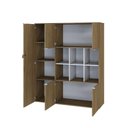 Ver imagem 2 de Armário Alto com Nichos e 05 Portas 161,5x135x42cm Wlan135 Vermont Oak - Branco