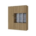 Ver imagem 1 de Armário Alto com Nichos e 05 Portas 161,5x135x42cm Wlan135 Vermont Oak - Branco