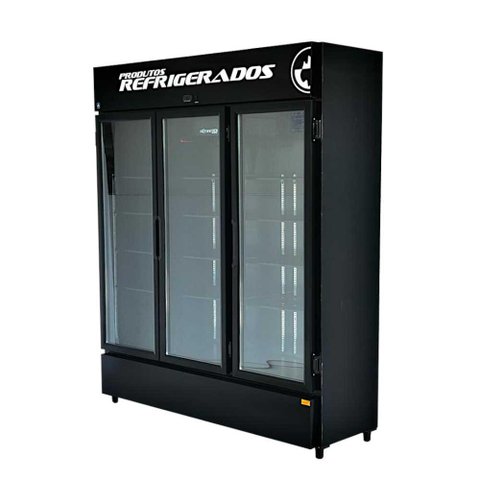 Expositor Auto Serviço 3 Portas Preto Externo e Preto Interno All Black Eas 003 Se 220v - Fortsul