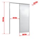 Ver imagem 4 de Porta de Correr Suspensa Lambril Esq L.25 Branca 210x90 Brimak