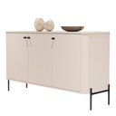 Ver imagem 1 de Buffet Aparador para Sala de Estar 3 Portas Pés em Aço - Off White Preto