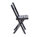 Ver imagem 3 de Kit 6 Cadeiras Dobrável 100% Madeira Maciça Ypê Ideal para Áreas Externas e Internas Preto