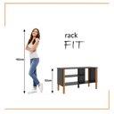 Ver imagem 7 de Rack para Tv até 40 Polegadas 3 Prateleiras Fit 90cm - Vianossa - Preto e Cedro