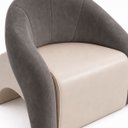 Ver imagem 6 de Poltrona Decorativa Confortável Pé Palitos:Veludo Chumbo
