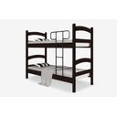 Ver imagem 4 de Beliche Siena Solteiro 100% Mdf Vira 2 Camas + 2 Colchão Solterio 188x88 - Art Panta:preto/castanho