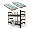 Ver imagem 1 de Beliche Siena Solteiro 100% Mdf Vira 2 Camas + 2 Colchão Solterio 188x88 - Art Panta:preto/castanho
