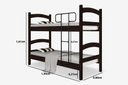 Ver imagem 3 de Beliche Siena Solteiro 100% Mdf Vira 2 Camas + 2 Colchão Solterio 188x88 - Art Panta:preto/castanho