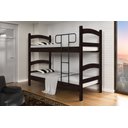 Ver imagem 2 de Beliche Siena Solteiro 100% Mdf Vira 2 Camas + 2 Colchão Solterio 188x88 - Art Panta:preto/castanho