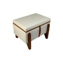 Ver imagem 1 de Puff Baú Retangular Luxo Mesa Centro 60x40 Cm Linho Cru