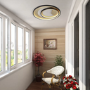 Ver imagem 3 de Plafon de Sobrepor Loop Preto e Dourado (d)62 + 42cm (a)5,2cm 1x48w 3000k 1500lm Led