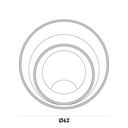 Ver imagem 1 de Plafon de Sobrepor Loop Preto e Dourado (d)62 + 42cm (a)5,2cm 1x48w 3000k 1500lm Led