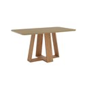 Ver imagem 3 de Mesa de Jantar 160cm Retangular 6 Lugares com Vidro Canto Arredondado Lins Henn