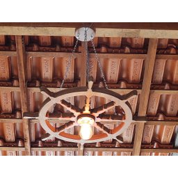 Lustre Luminária Pendente 65cm Leme De Navio Rústico 1B - 8