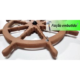 Lustre Luminária Pendente 65cm Leme De Navio Rústico 1B - 4