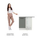 Ver imagem 6 de Balcão Armário de Cozinha de Canto 1 Porta Branco/Cinza Agata Madesa