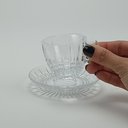 Ver imagem 2 de Jogo 6 Peças Xícara de Vidro 35ml Transparente 10x6x5cm Café Chá Expresso Alça